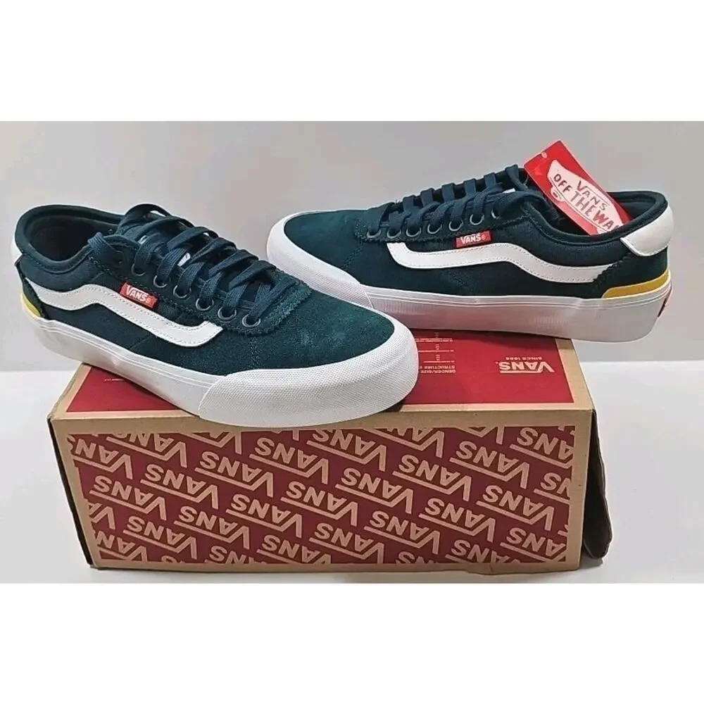 Vans~Woman 8.5; Men's 7~Chima Pro 2 Suede/Canvas Low Top Sneaker Atlantic Color